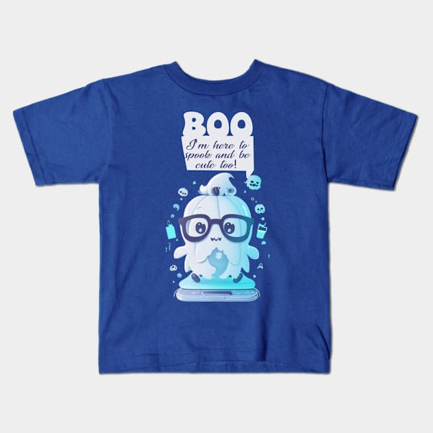 tecnology ghost Kids T-Shirt by AOAOCreation